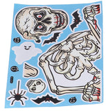 4Pcs Halloween Skull Pattern Wall Sticker Decorative Wall Decal for Living Room Bedroom - Extra Image