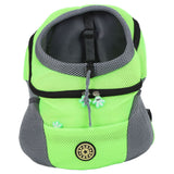 Pet Knapsack Ventilation Comfort Spacious Environmental Protection Nice Appearance Dog BackpackS Green - Top-Down View
