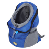 Pet Knapsack Ventilation Comfort Spacious Environmental Protection Nice Appearance Dog BackpackS Blue - Front View
