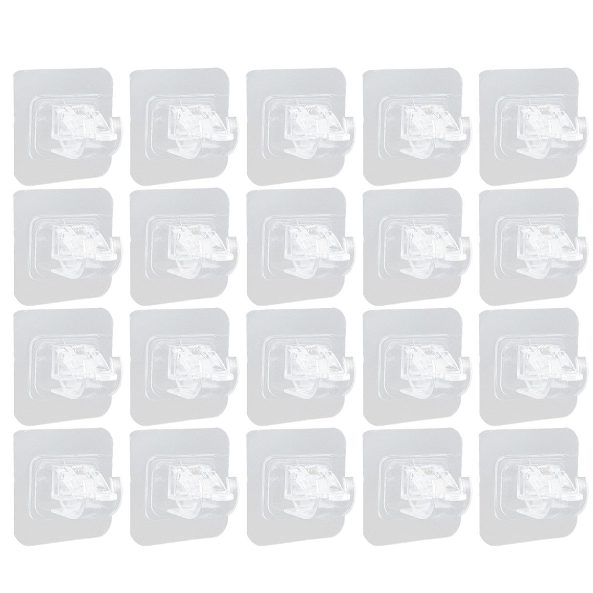 20Pcs Seamless Towel Rod Hook Curtain Rod Hook Fixing Clip for Home Party Gardening