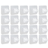 20Pcs Seamless Towel Rod Hook Curtain Rod Hook Fixing Clip for Home Party Gardening - Front View
