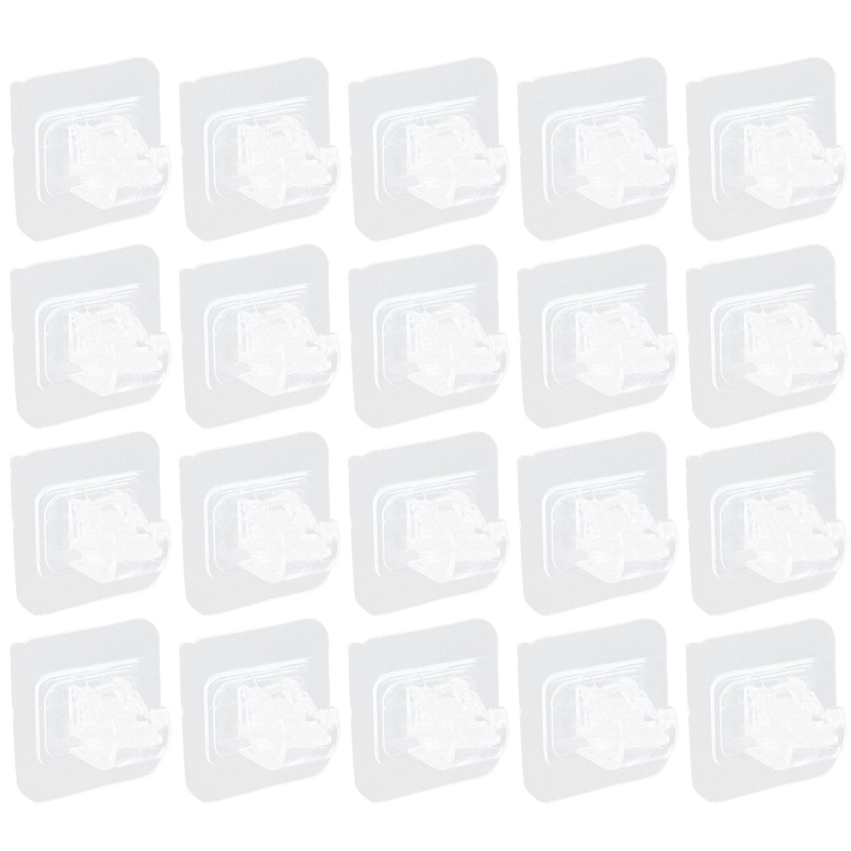 20Pcs Seamless Towel Rod Hook Curtain Rod Hook Fixing Clip for Home Party Gardening