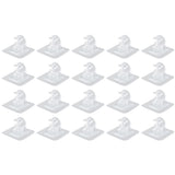20Pcs Seamless Towel Rod Hook Curtain Rod Hook Fixing Clip for Home Party Gardening