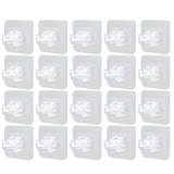 20Pcs Seamless Towel Rod Hook Curtain Rod Hook Fixing Clip for Home Party Gardening