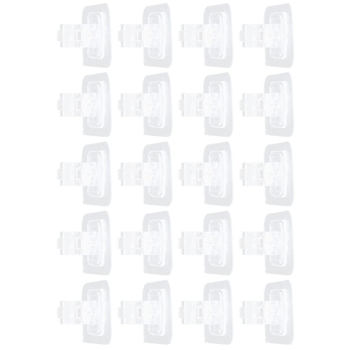 20Pcs Seamless Towel Rod Hook Curtain Rod Hook Fixing Clip for Home Party Gardening