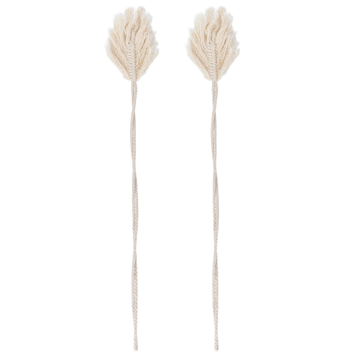 2Pcs Cotton Rope Curtain Tiebacks Leaf Shaped Tassel Curtain Clips Rope Straps for Curtain