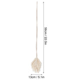 2Pcs Cotton Rope Curtain Tiebacks Leaf Shaped Tassel Curtain Clips Rope Straps for Curtain
