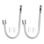 2Pcs Curtain Hook Aluminum Alloy U Shaped Cylinder Fixed Drapery Holdback for Home Office BedroomSilver