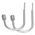 2Pcs Curtain Hook Aluminum Alloy U Shaped Cylinder Fixed Drapery Holdback for Home Office BedroomSilver