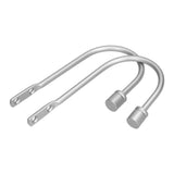 2Pcs Curtain Hook Aluminum Alloy U Shaped Cylinder Fixed Drapery Holdback for Home Office BedroomSilver