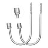 2Pcs Curtain Hook Aluminum Alloy U Shaped Cylinder Fixed Drapery Holdback for Home Office BedroomSilver