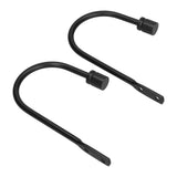 2Pcs Curtain Hook Aluminum Alloy U Shaped Cylinder Fixed Drapery Holdback for Home Office BedroomBlack - Low Angle