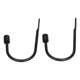 2Pcs Curtain Hook Aluminum Alloy U Shaped Cylinder Fixed Drapery Holdback for Home Office BedroomBlack - Extra Image