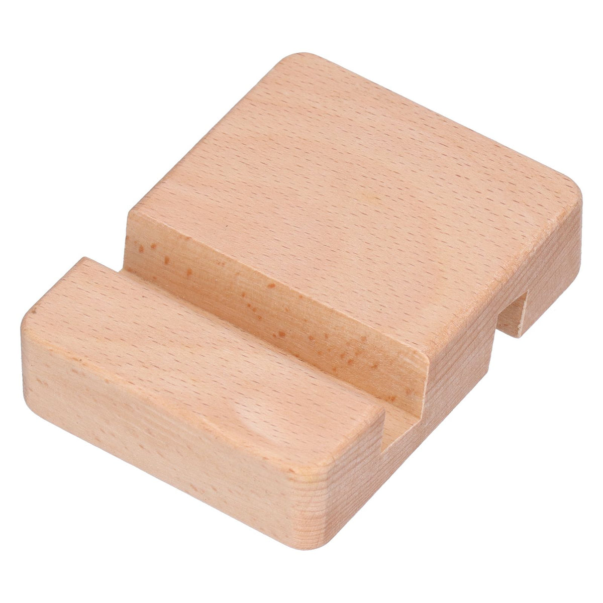 Phone Stand Wooden Compact Durable Universal Simple Stylish Modern Phone Holder for Home OfficeSquare Double Slot