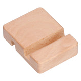Phone Stand Wooden Compact Durable Universal Simple Stylish Modern Phone Holder for Home OfficeSquare Double Slot - Side View