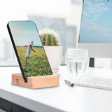 Phone Stand Wooden Compact Durable Universal Simple Stylish Modern Phone Holder for Home OfficeSquare Double Slot