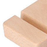 Phone Stand Wooden Compact Durable Universal Simple Stylish Modern Phone Holder for Home OfficeSquare Double Slot - Extra Image