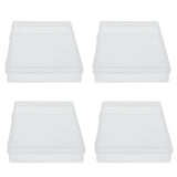 4Pcs Transparent Plastic Box with Hinged Cover Multipurpose Storage Container for Small Things