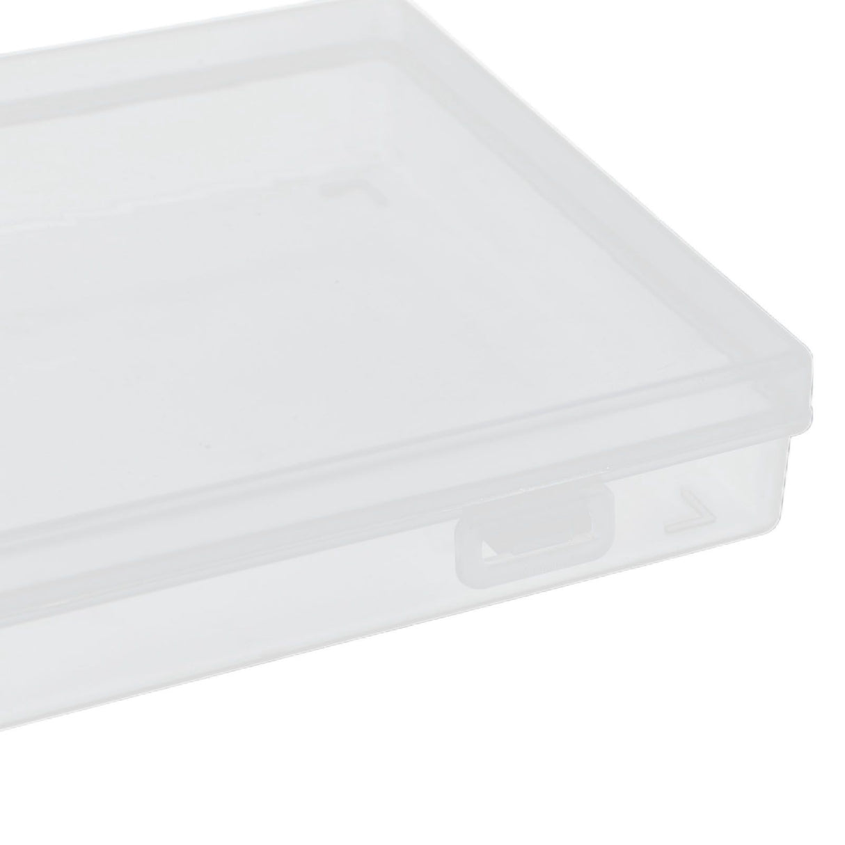 4Pcs Transparent Plastic Box with Hinged Cover Multipurpose Storage Container for Small Things