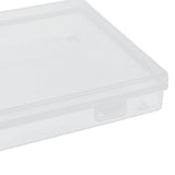 4Pcs Transparent Plastic Box with Hinged Cover Multipurpose Storage Container for Small Things
