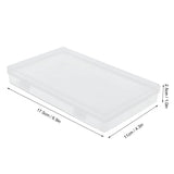 4Pcs Transparent Plastic Box with Hinged Cover Multipurpose Storage Container for Small Things