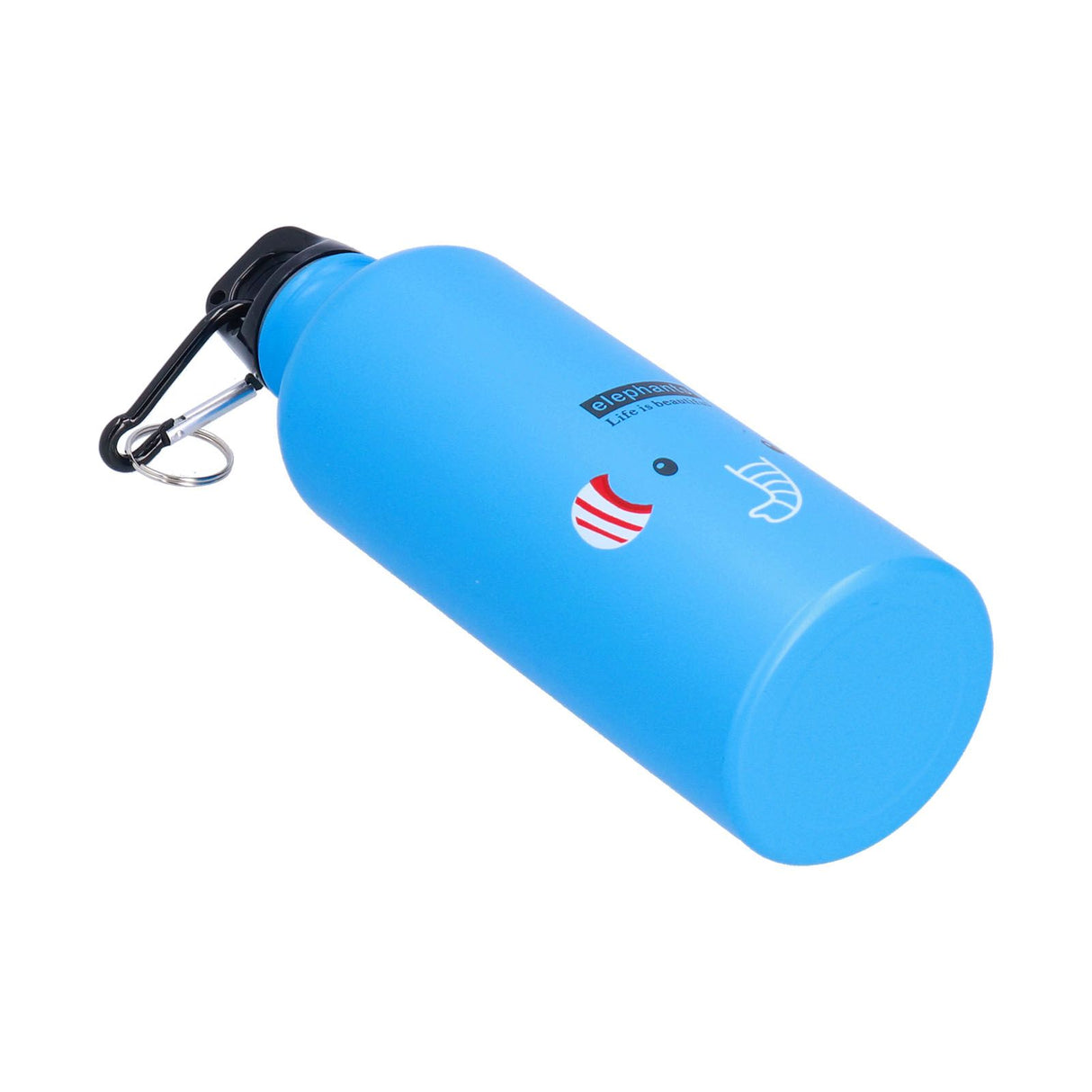 Kids Water Bottle Cute Cartoon 500ml Aluminum Insulated Water Bottle Sport Water JugBlue Elephant