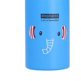 Kids Water Bottle Cute Cartoon 500ml Aluminum Insulated Water Bottle Sport Water JugBlue Elephant