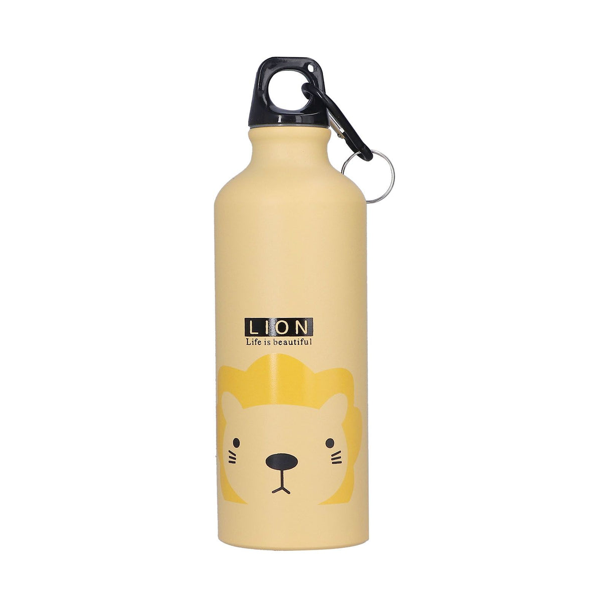 Kids Water Bottle Cute Cartoon 500ml Aluminum Insulated Water Bottle Sport Water JugYellow Lion