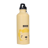 Kids Water Bottle Cute Cartoon 500ml Aluminum Insulated Water Bottle Sport Water JugYellow Lion - Rear View