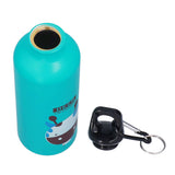 Kids Water Bottle Cute Cartoon 500ml Aluminum Insulated Water Bottle Sport Water JugGreen Deer - Front View