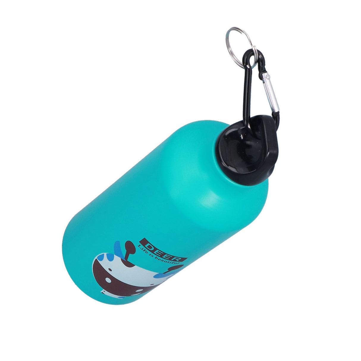 Kids Water Bottle Cute Cartoon 500ml Aluminum Insulated Water Bottle Sport Water JugGreen Deer