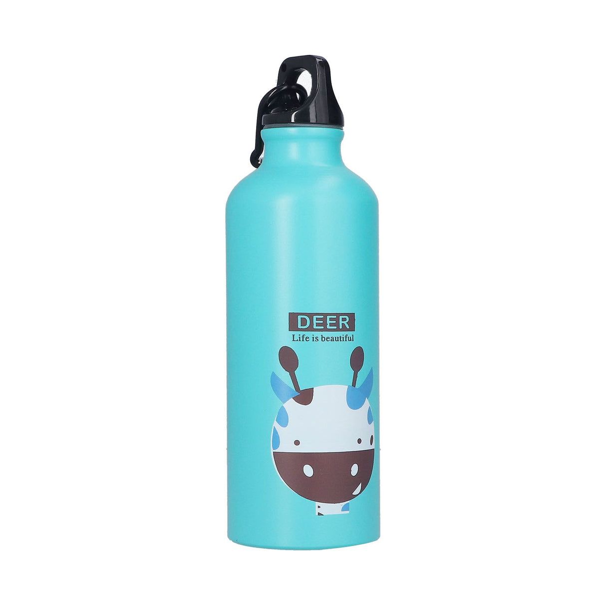 Kids Water Bottle Cute Cartoon 500ml Aluminum Insulated Water Bottle Sport Water JugGreen Deer