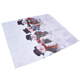 Digital Printing Blackout Curtain Snowman Pattern Blind Shade Window Drapes for Bedroom Living Room150x166cm Christmas Style 2 - Top-Down View