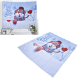 Digital Printing Blackout Curtain Snowman Pattern Blind Shade Window Drapes for Bedroom Living Room150x166cm Christmas Style 4