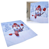 Digital Printing Blackout Curtain Snowman Pattern Blind Shade Window Drapes for Bedroom Living Room150x166cm Christmas Style 4