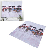 Digital Printing Blackout Curtain Snowman Pattern Blind Shade Window Drapes for Bedroom Living Room170x200cm Christmas Style 2