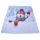 Digital Printing Blackout Curtain Snowman Pattern Blind Shade Window Drapes for Bedroom Living Room170x200cm Christmas Style 4
