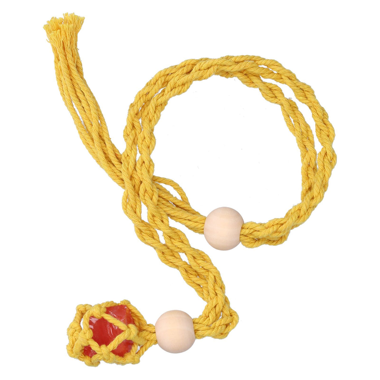 3pcs Net Bag Necklace Empty Stone Holder Rope Replacement Adjustable Necklace Cord for Crystals Quartz Stone HolderYellow