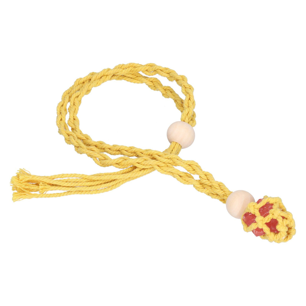 3pcs Net Bag Necklace Empty Stone Holder Rope Replacement Adjustable Necklace Cord for Crystals Quartz Stone HolderYellow