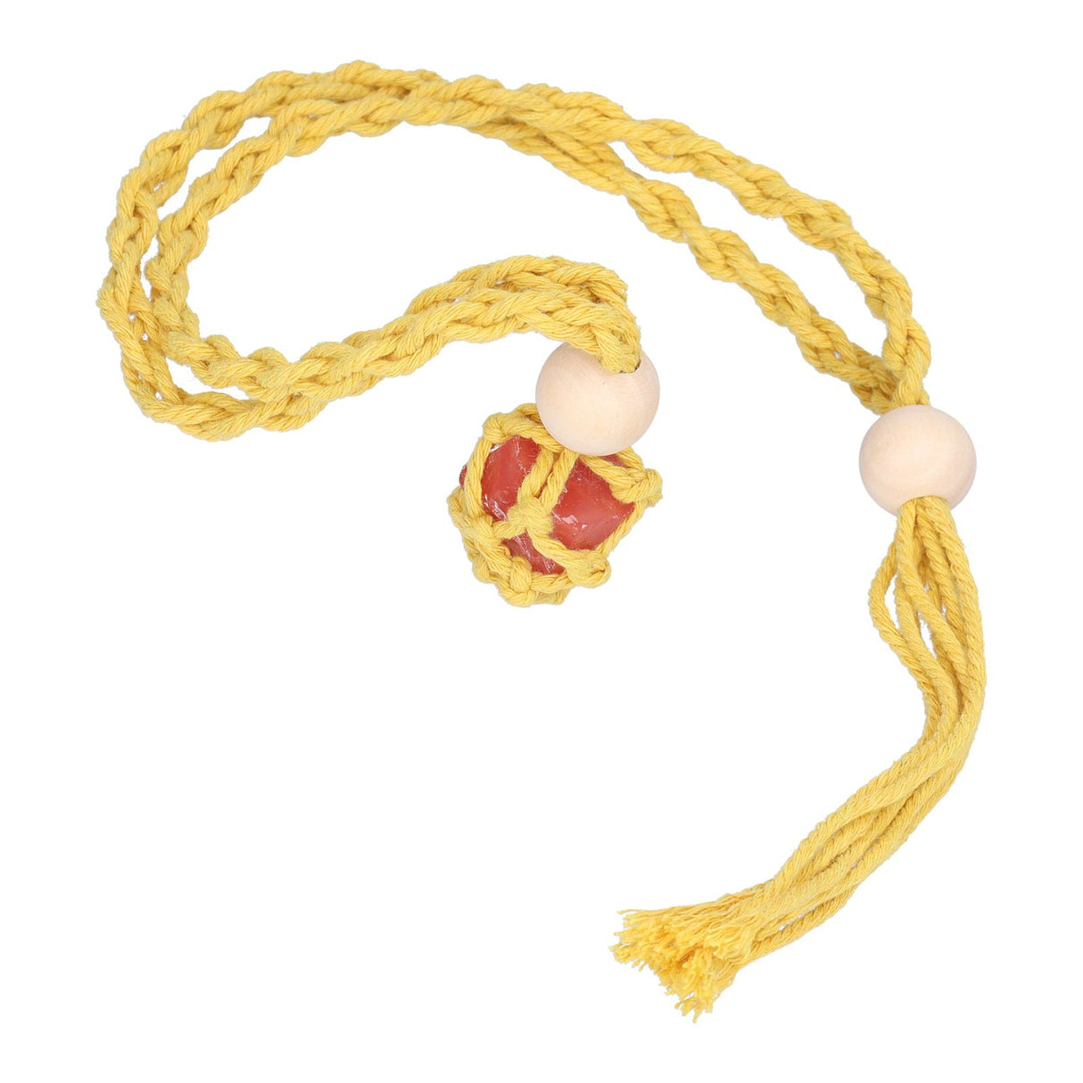 3pcs Net Bag Necklace Empty Stone Holder Rope Replacement Adjustable Necklace Cord for Crystals Quartz Stone HolderYellow