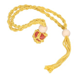 3pcs Net Bag Necklace Empty Stone Holder Rope Replacement Adjustable Necklace Cord for Crystals Quartz Stone HolderYellow