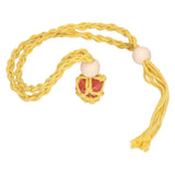 3pcs Net Bag Necklace Empty Stone Holder Rope Replacement Adjustable Necklace Cord for Crystals Quartz Stone HolderYellow