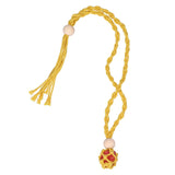 3pcs Net Bag Necklace Empty Stone Holder Rope Replacement Adjustable Necklace Cord for Crystals Quartz Stone HolderYellow