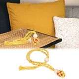 3pcs Net Bag Necklace Empty Stone Holder Rope Replacement Adjustable Necklace Cord for Crystals Quartz Stone HolderYellow