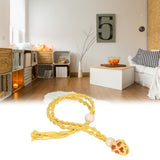 3pcs Net Bag Necklace Empty Stone Holder Rope Replacement Adjustable Necklace Cord for Crystals Quartz Stone HolderYellow