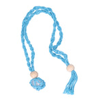 3pcs Net Bag Necklace Empty Stone Holder Rope Replacement Adjustable Necklace Cord for Crystals Quartz Stone HolderLight Blue