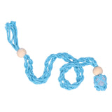 3pcs Net Bag Necklace Empty Stone Holder Rope Replacement Adjustable Necklace Cord for Crystals Quartz Stone HolderLight Blue - Low Angle