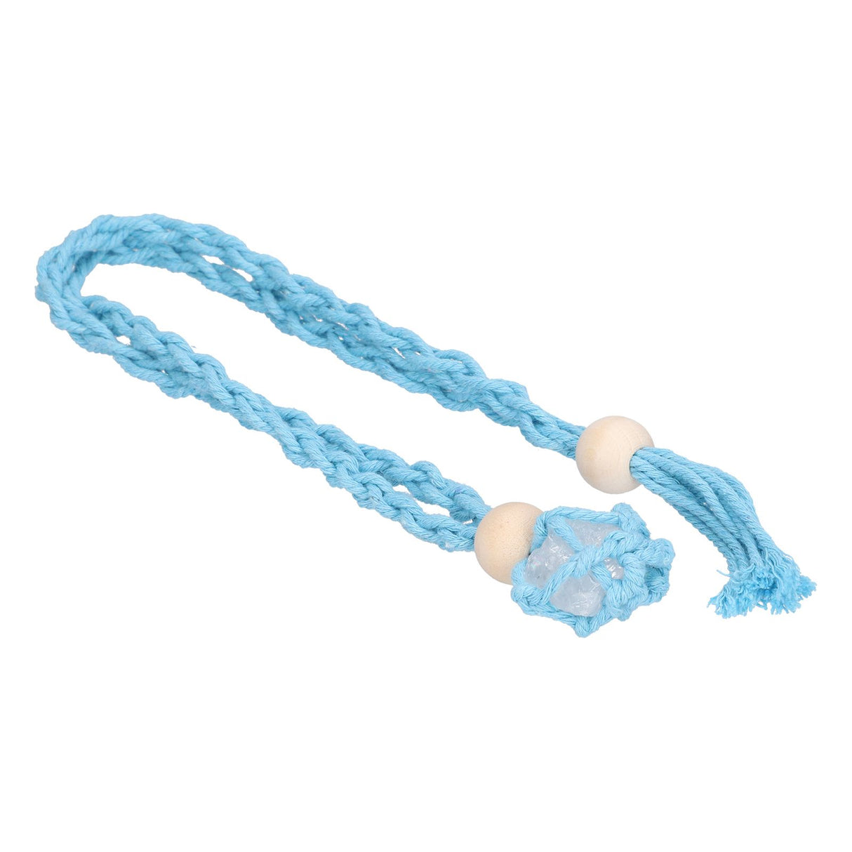 3pcs Net Bag Necklace Empty Stone Holder Rope Replacement Adjustable Necklace Cord for Crystals Quartz Stone HolderLight Blue