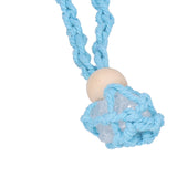 3pcs Net Bag Necklace Empty Stone Holder Rope Replacement Adjustable Necklace Cord for Crystals Quartz Stone HolderLight Blue - Extra Image