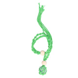3pcs Net Bag Necklace Empty Stone Holder Rope Replacement Adjustable Necklace Cord for Crystals Quartz Stone HolderGreen - Top-Down View